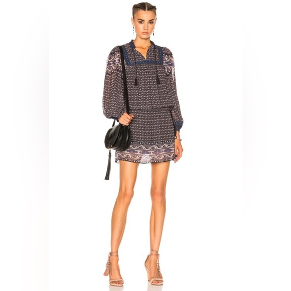 Ulla Johnson Reema Moonlight Boho Mini Dress Sz 8 Whimsical Ethereal 100% Silk - Picture 1 of 11
